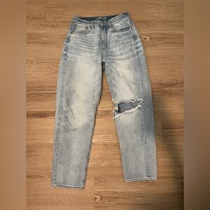 OfLuck light wash high waist boyfriend jeans